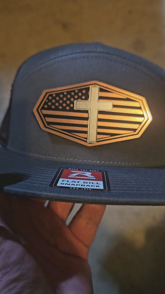 12K9APPAREL- america under God Richardson snapback Hat