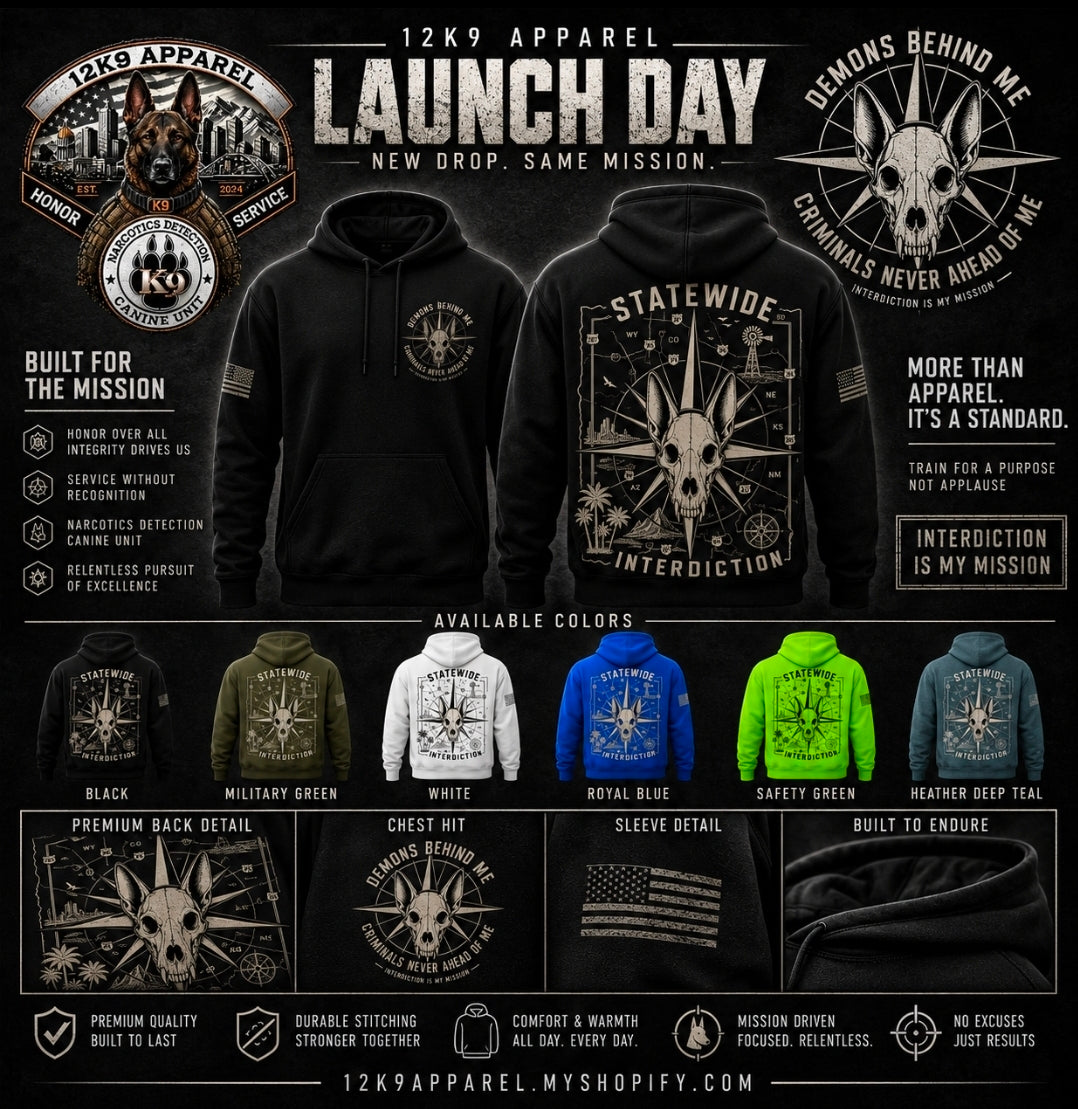 12K9APPAREL - Statewide Interdiction Hoodie