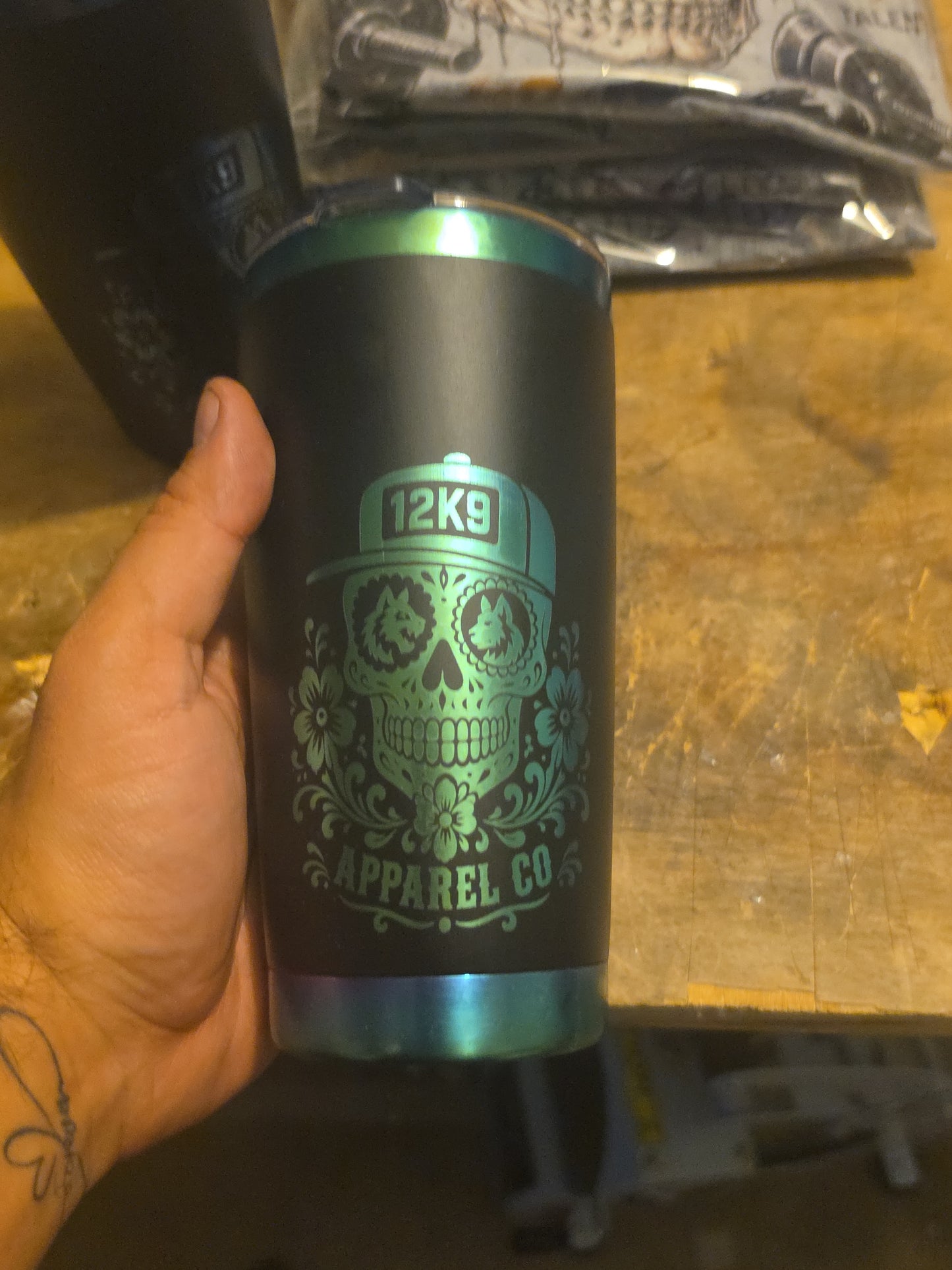 12K9 Apparel - Latin Design Coffee Tumbler
