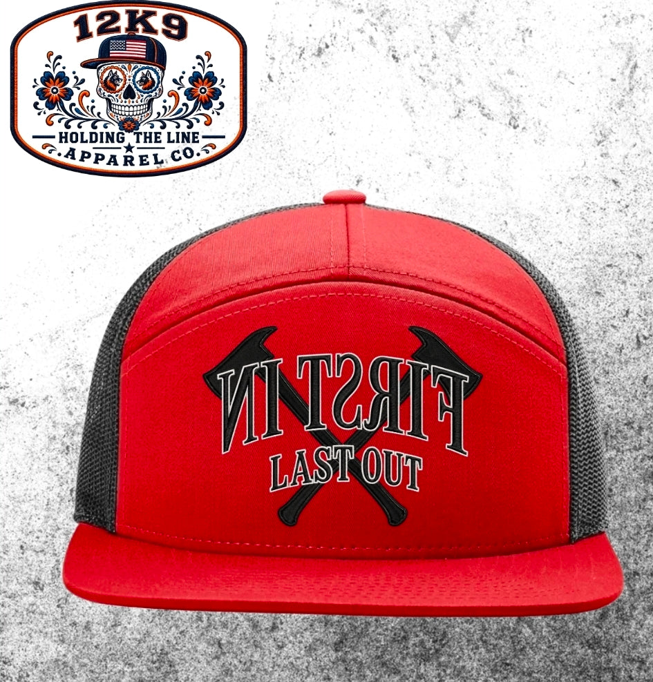 12K9 APPAREL Fire Edition- First In • Last Out Firefighter Puff Hat