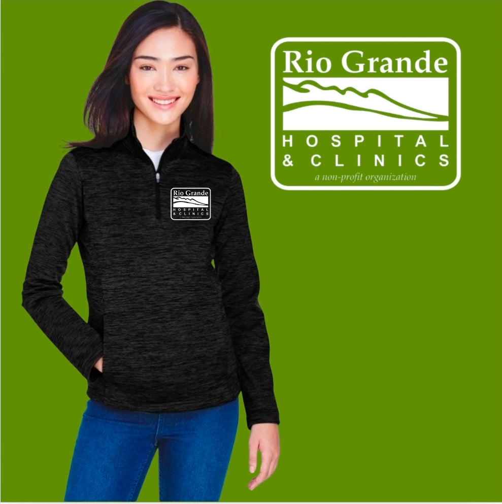 Rio Grande Hospital- woman's Quarter zip sports jacket lightweight