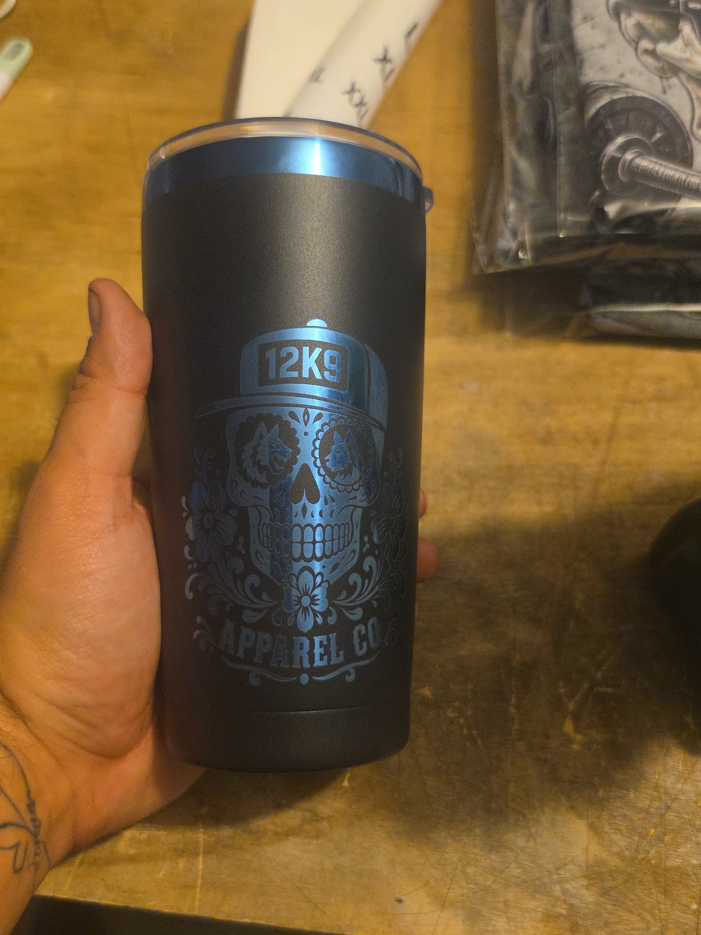 12K9 Apparel - Latin Design Coffee Tumbler
